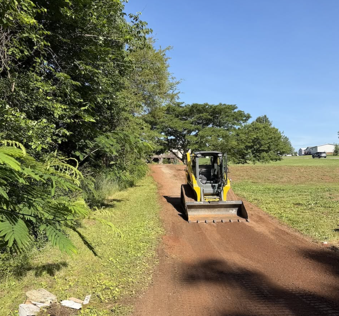 Site grading and excavation completed in Huntersville, NC for new construction.
