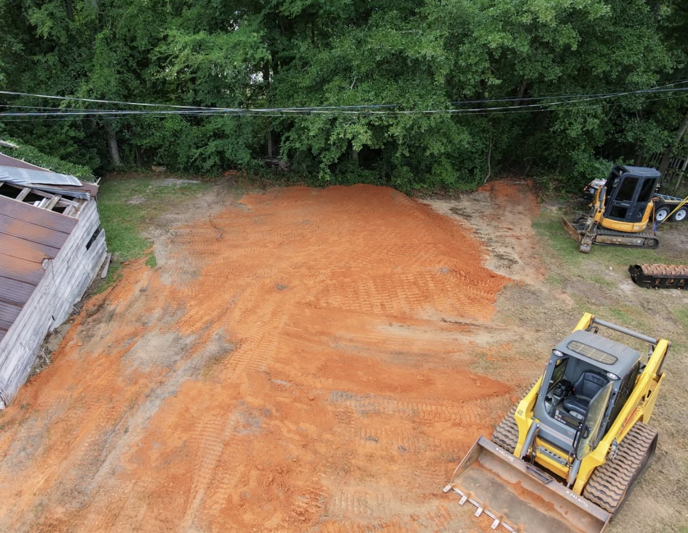 Retaining wall installation completed in Pageland, SC to provide structural support and help control erosion.