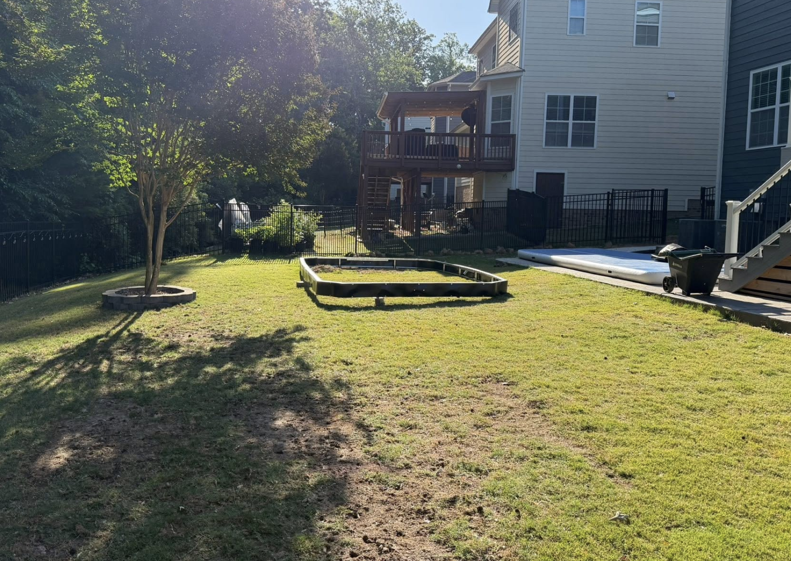 Professional excavation services completed in York, SC preparing land for future improvements.