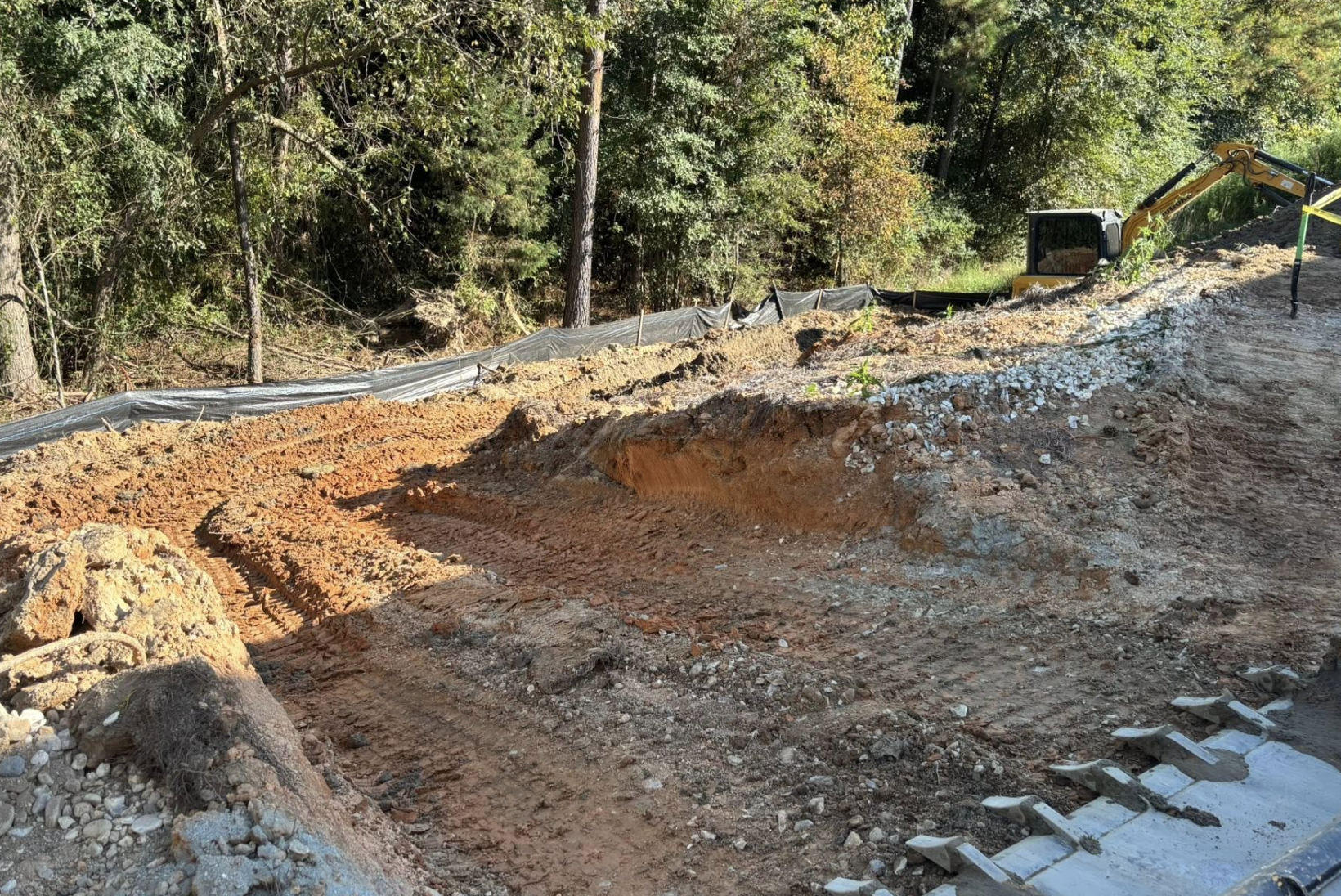 Excavation and grading services completed in Fort Mill, SC for residential development.
