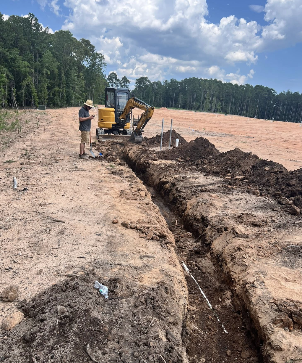 Land grading services completed in Mint Hill, NC to prepare the property for new construction.
