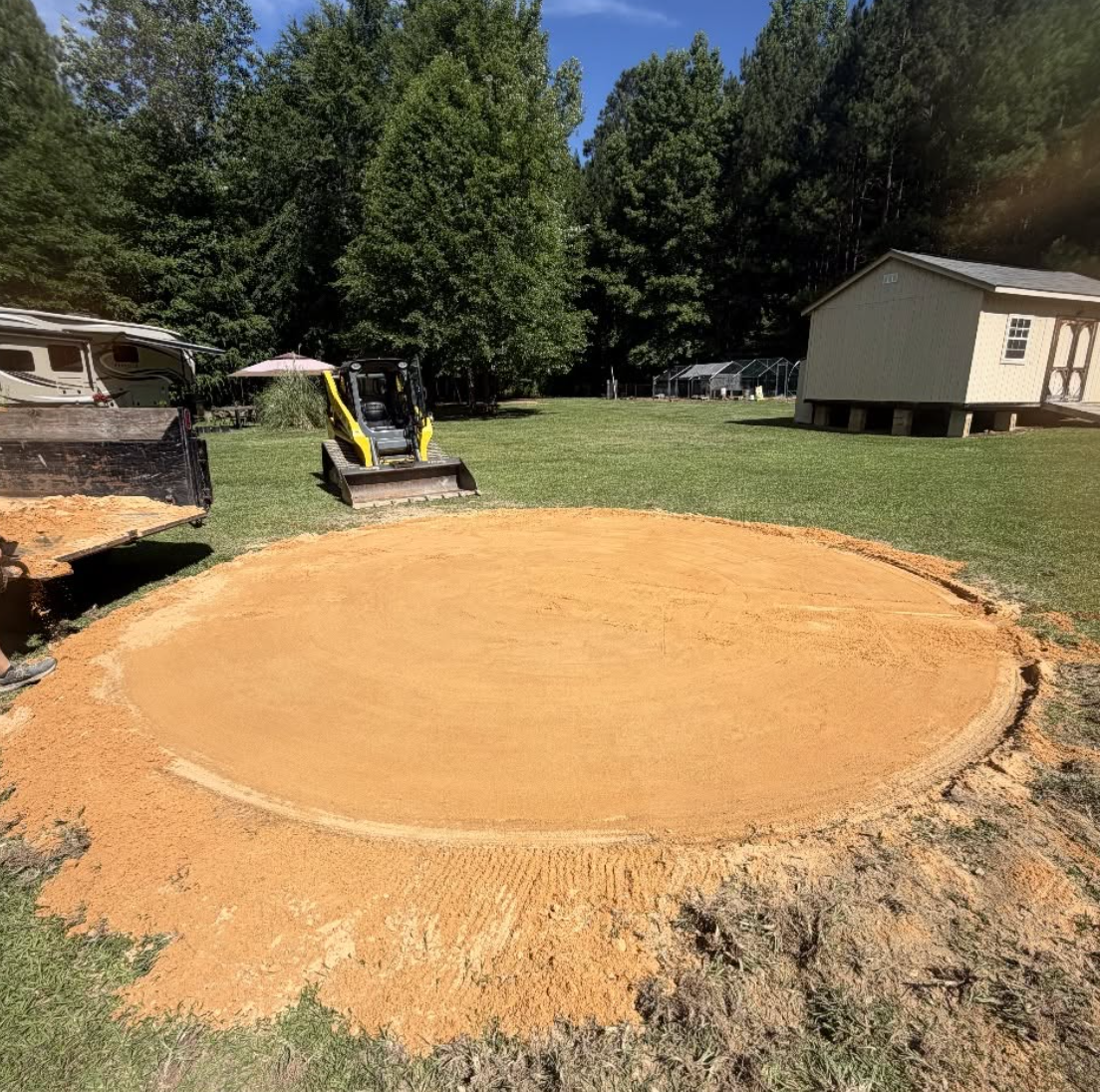 Site preparation project completed in Clover, SC using precision excavation techniques.