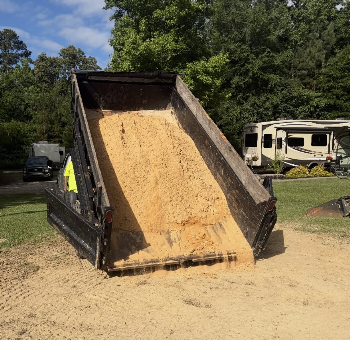 Retaining wall installation completed in Monroe, NC with durable, long-lasting materials.
