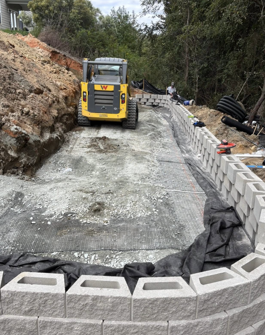 Site preparation services completed in Lancaster, SC for a new residential build.