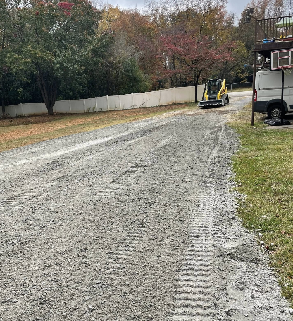 Land grading and excavation project completed in Waxhaw, NC for future site improvements.