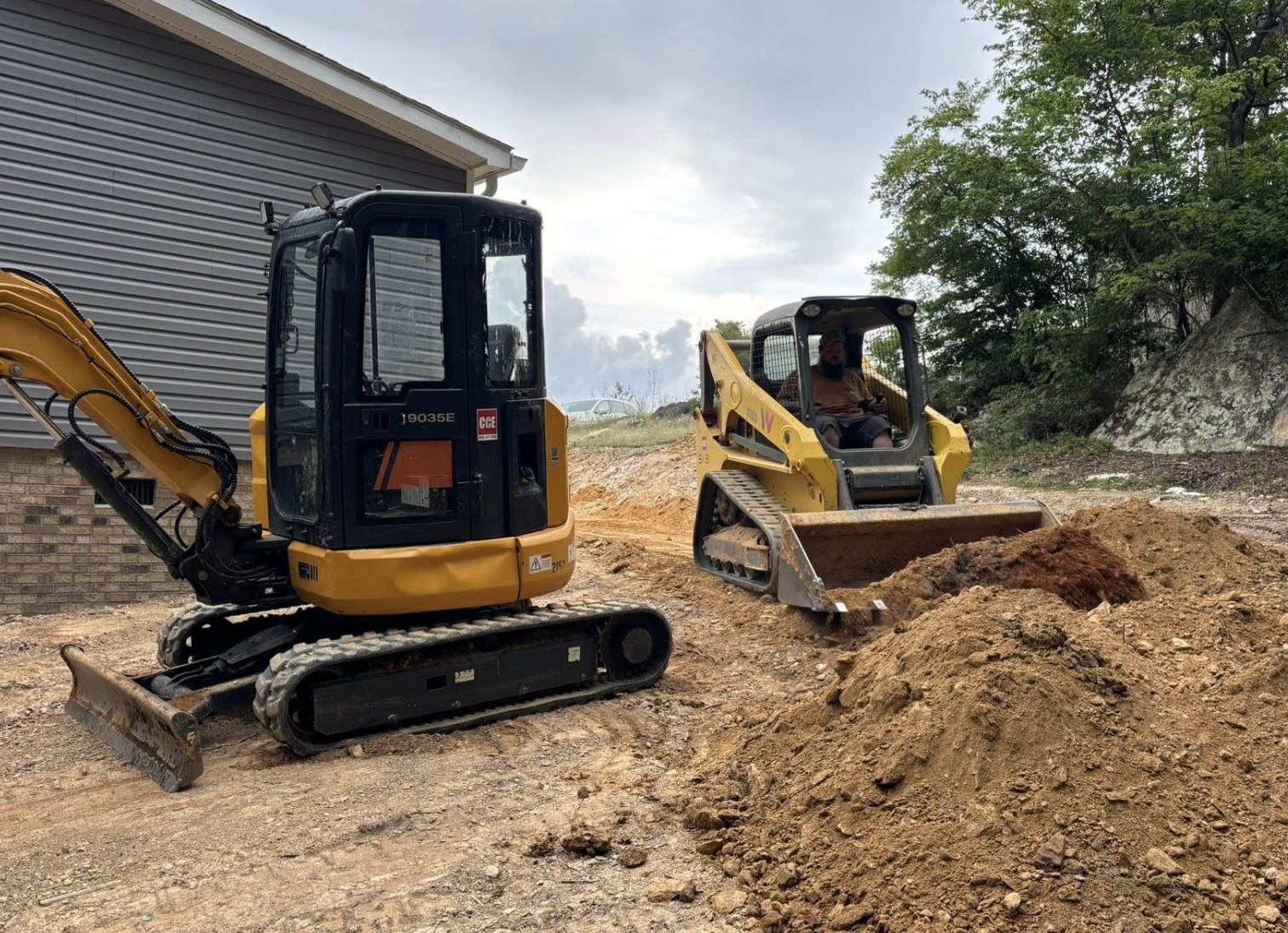Land clearing and stormwater management project completed in Weddington, NC.