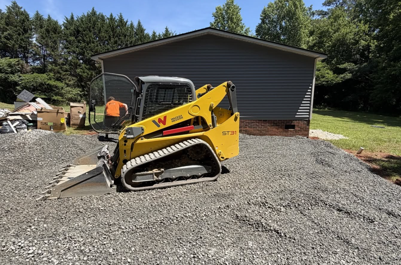 Residential excavation and grading completed in Stallings, NC with attention to detail.