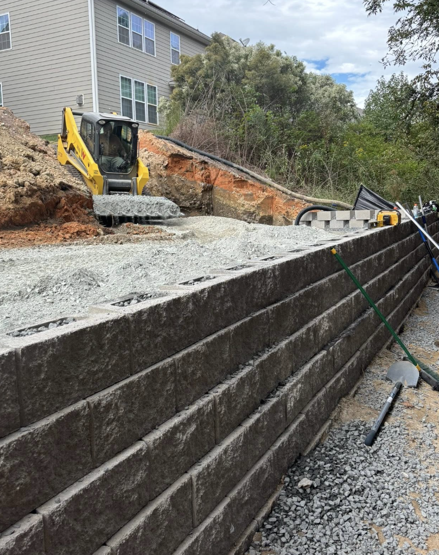 Land clearing project completed in Indian Land, SC to create usable outdoor space.