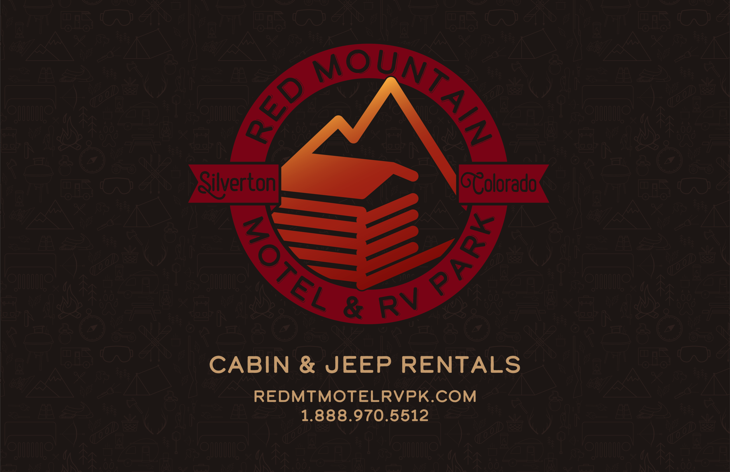 Brand Identity, Signage Graphic Design, family owned business, outdoors, campground, cabin jeep rentals