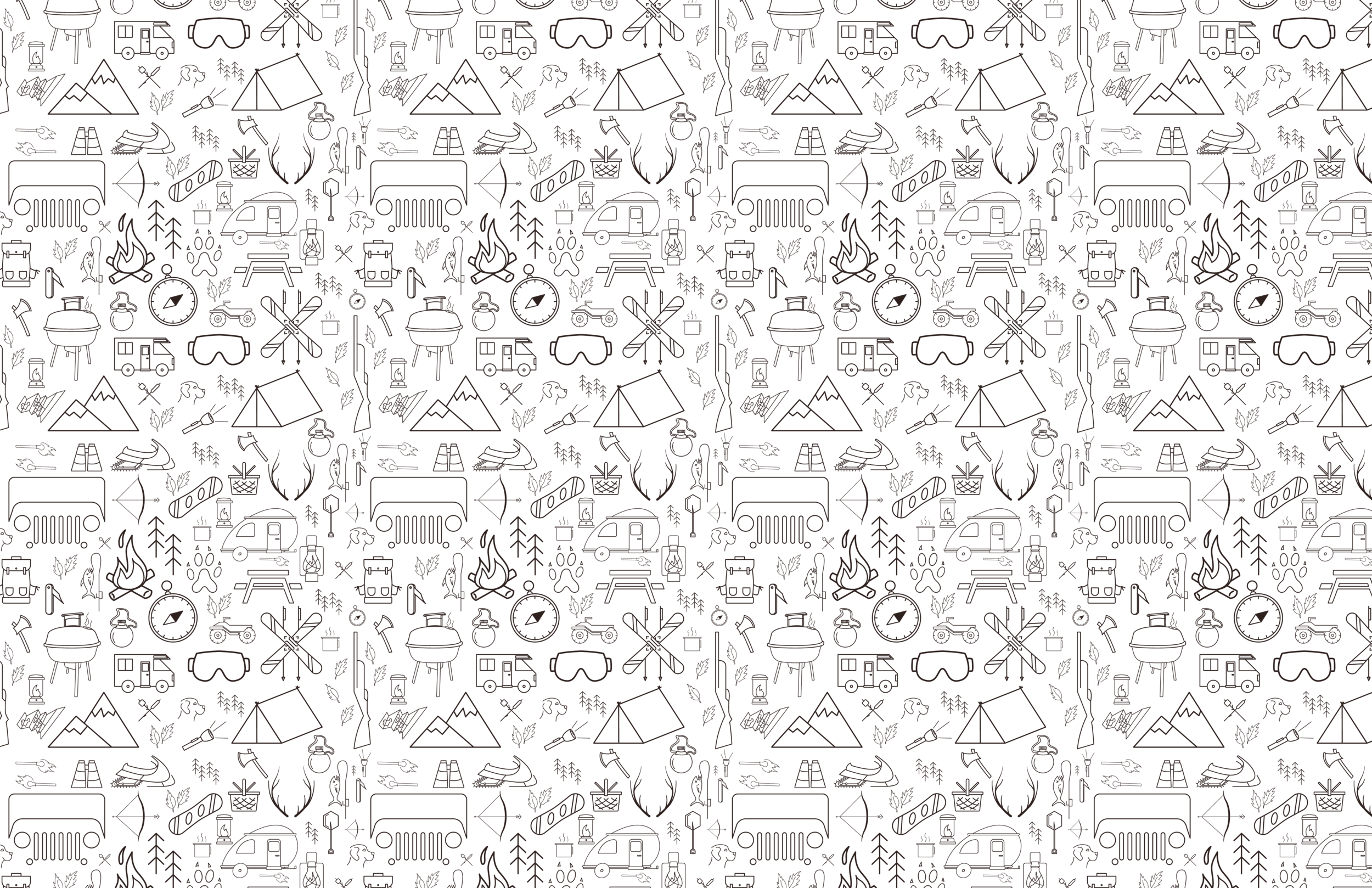 Pattern graphic design campground outdoors camping modern