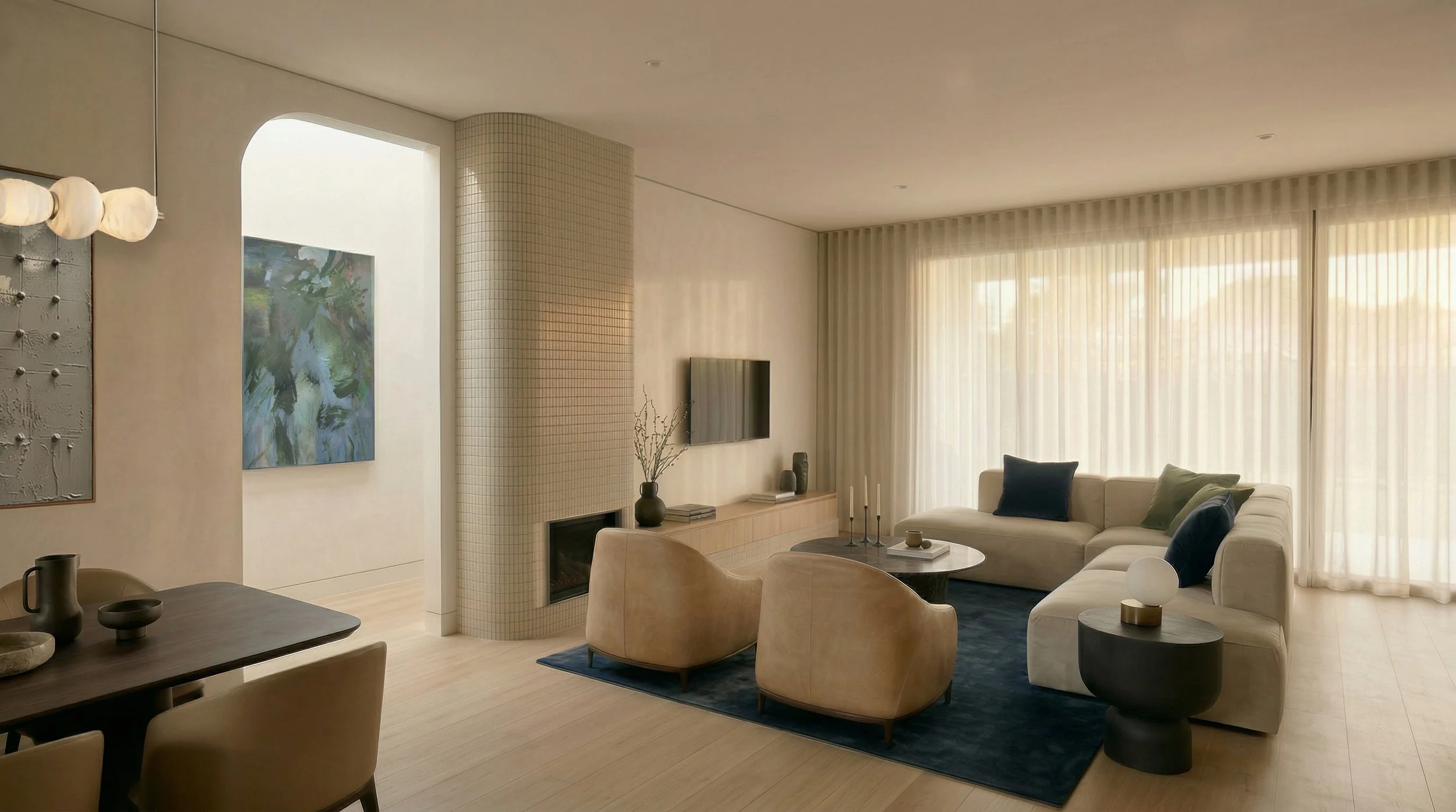 High-end residential interior design for Halo House, a family home renovation in Floreat Perth