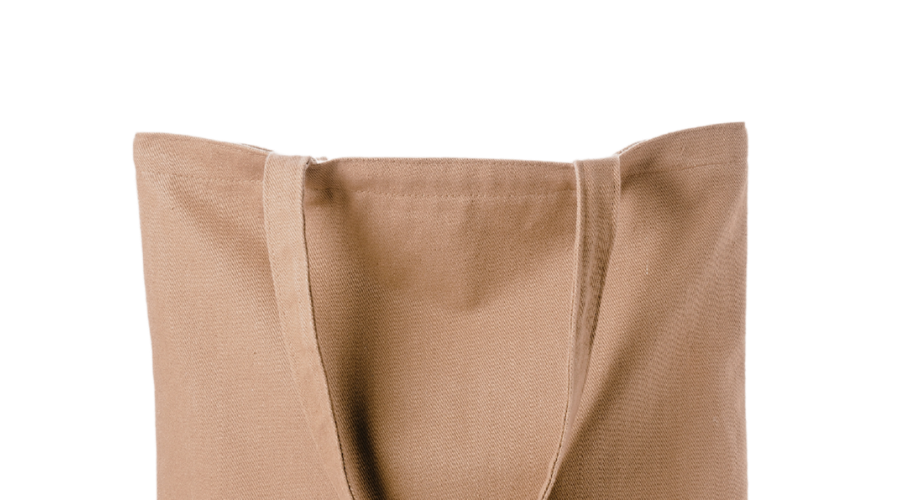 A plain brown tote bag