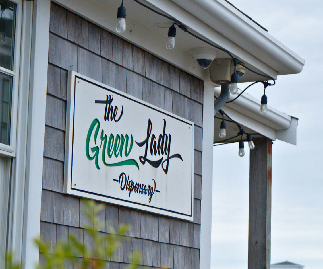 The exterior of the Nantucket location of The Green Lady Dispensary