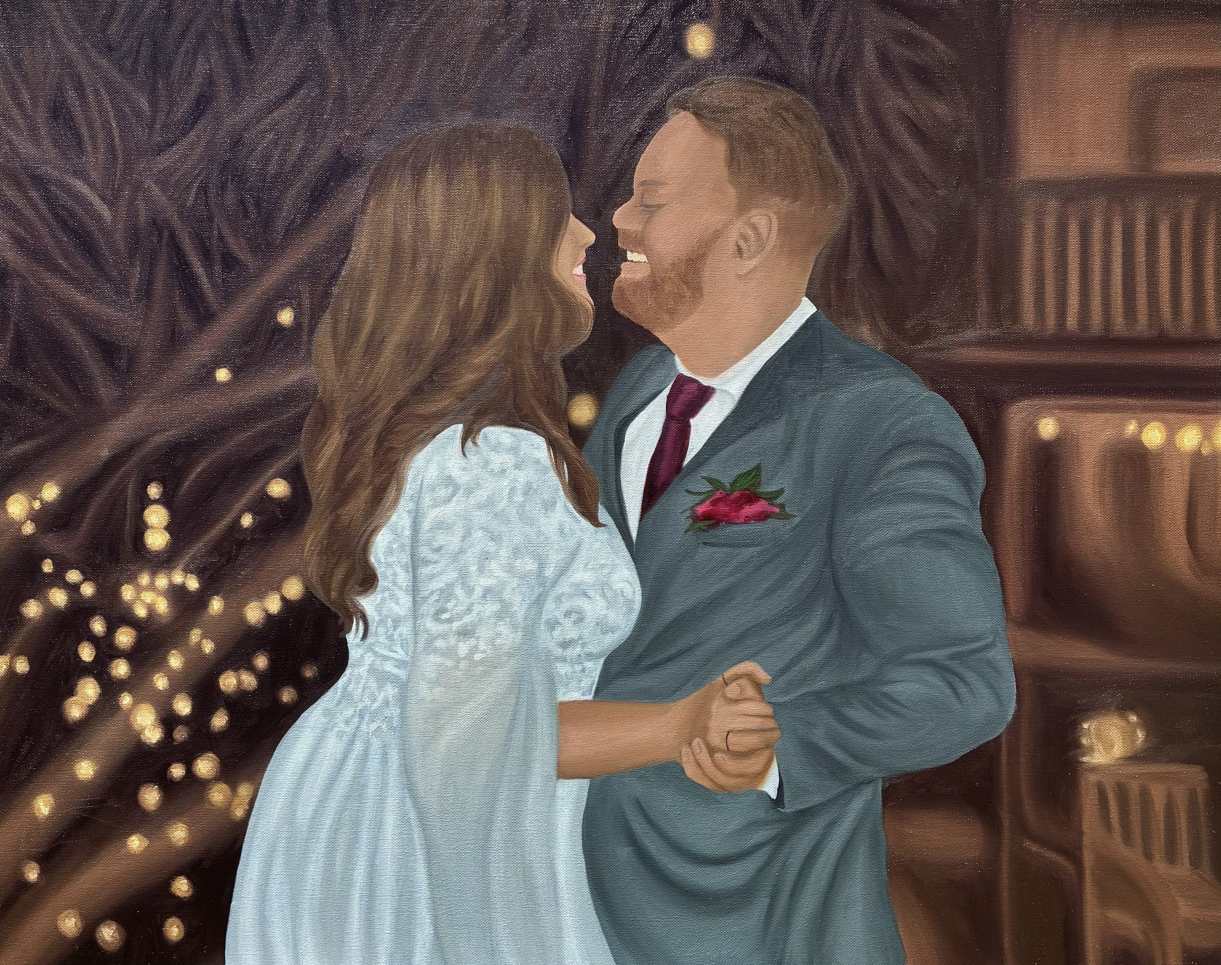 "J & D Wedding" 20x24 Oil on canvas