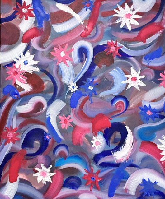 "Excite" 20x24 Acrylic on canvas