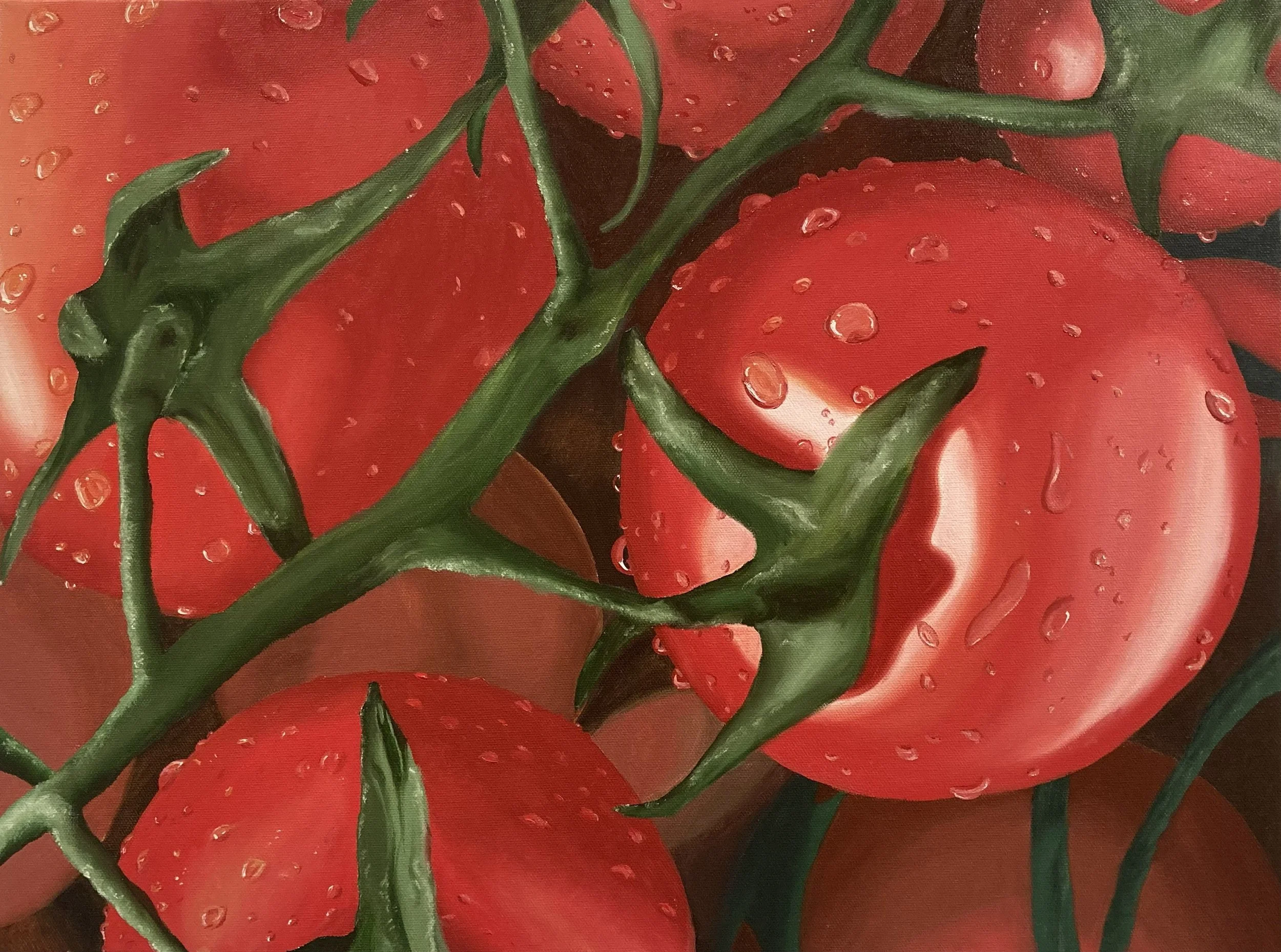 "Tomatoes" 18x24 oil on canvas