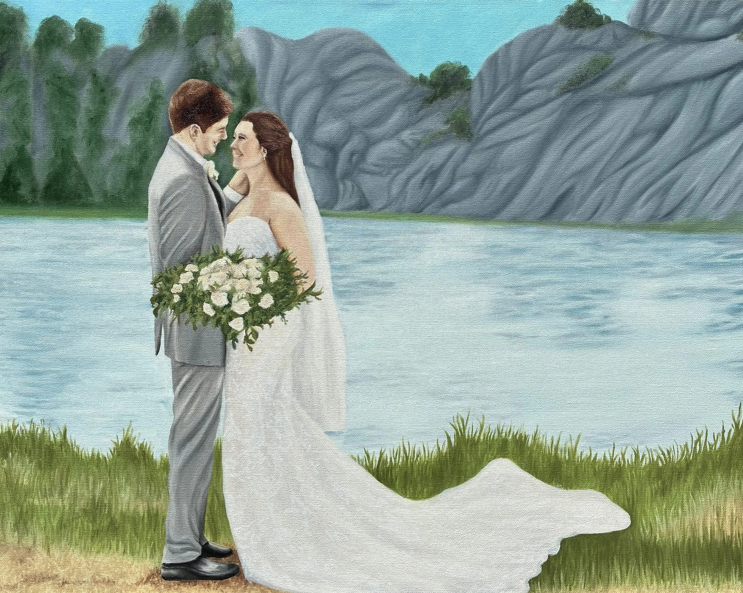 "K & K wedding" 20x24 Oil on canvas