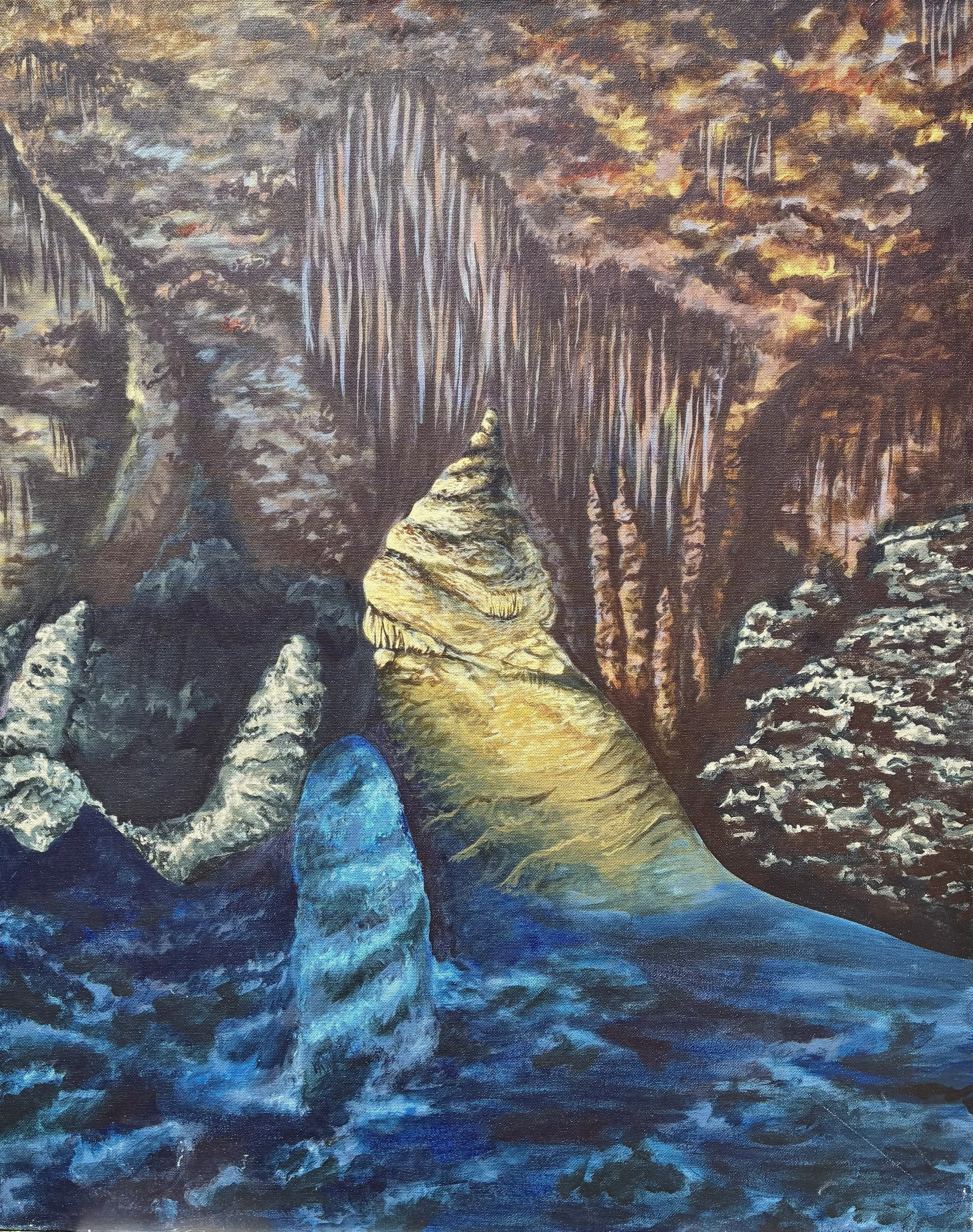 "Caverns" 20x24 Acrylic on canvas