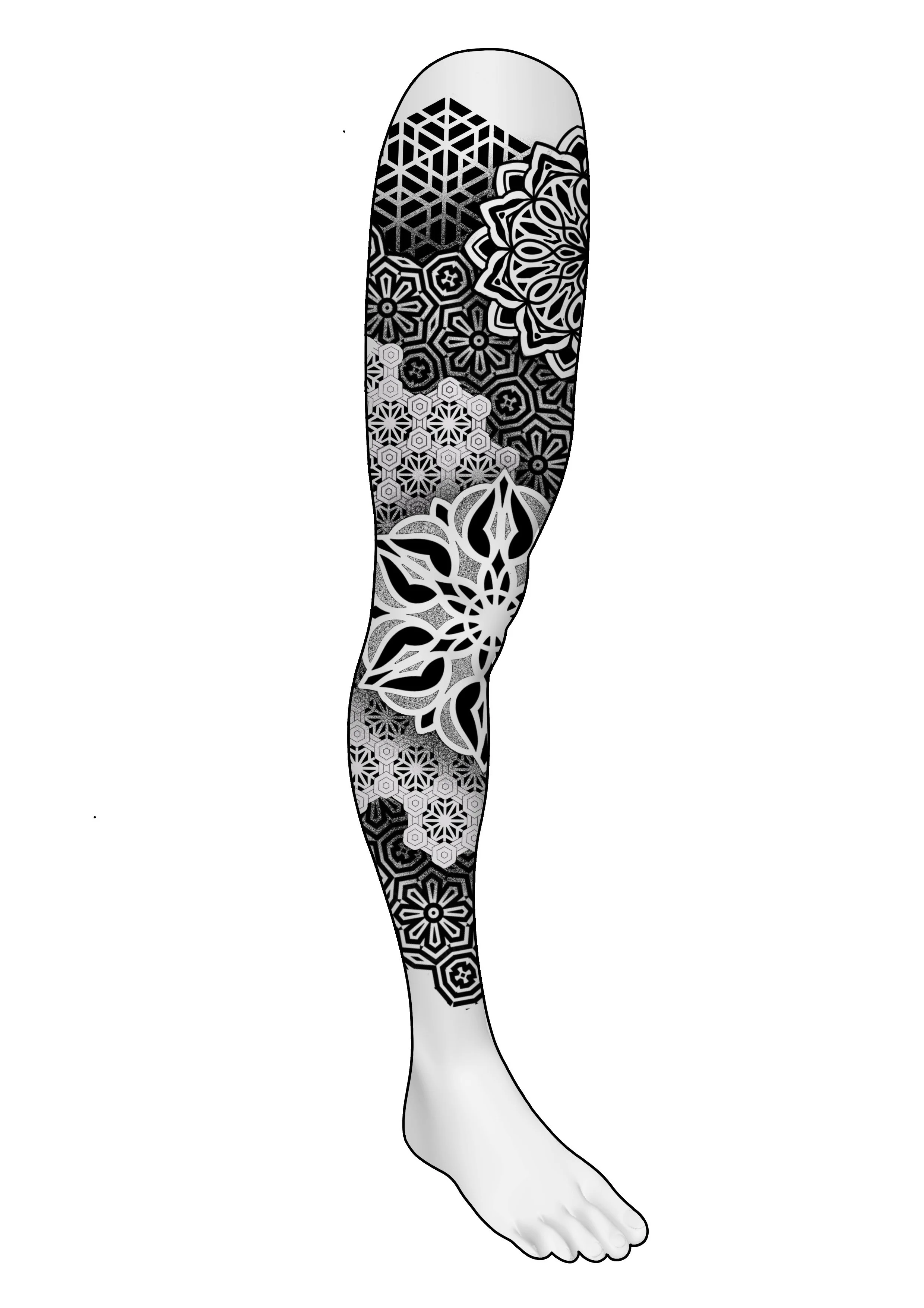 Geometric Leg Sleeve #10
