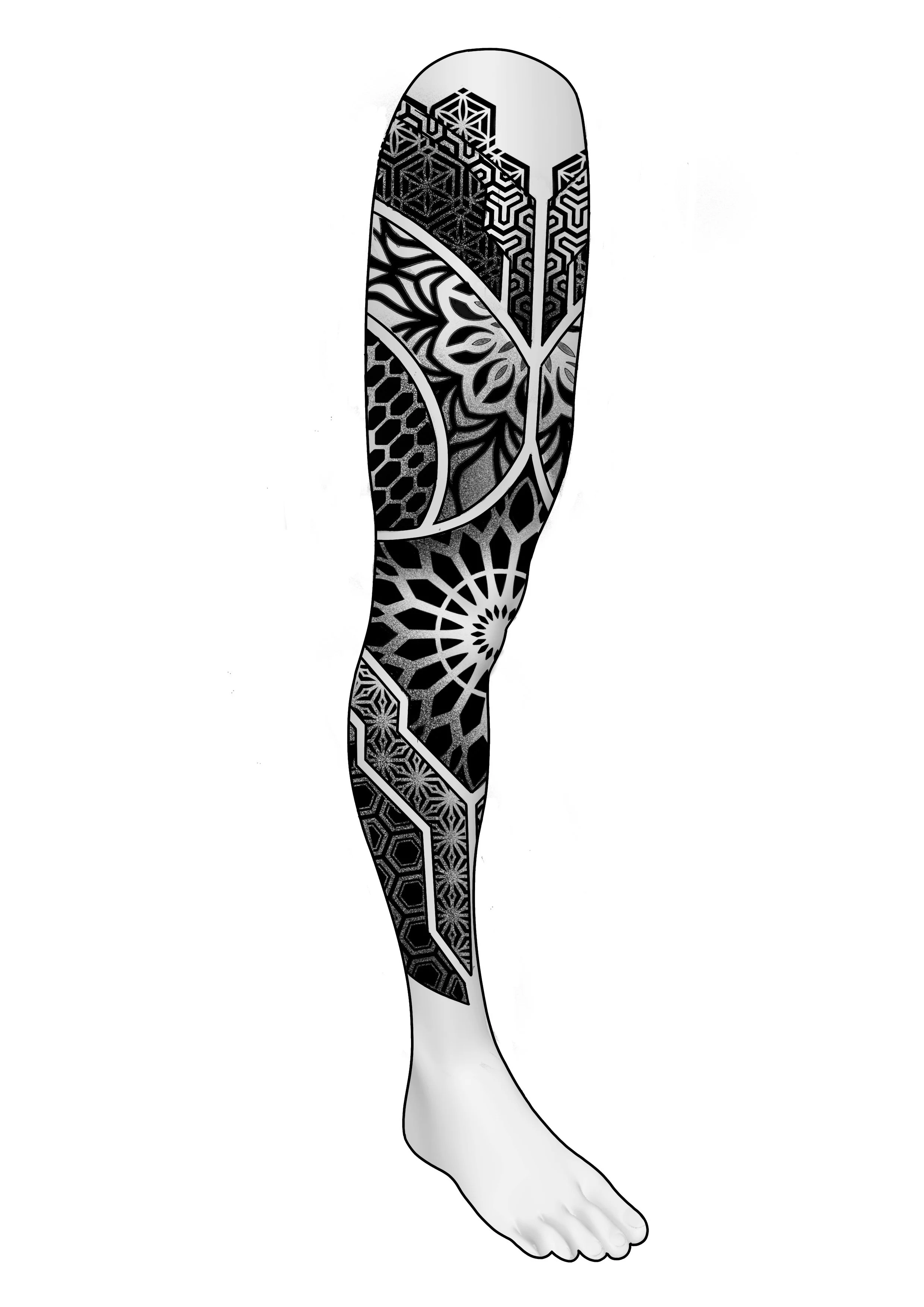 Geometric Leg Sleeve #8