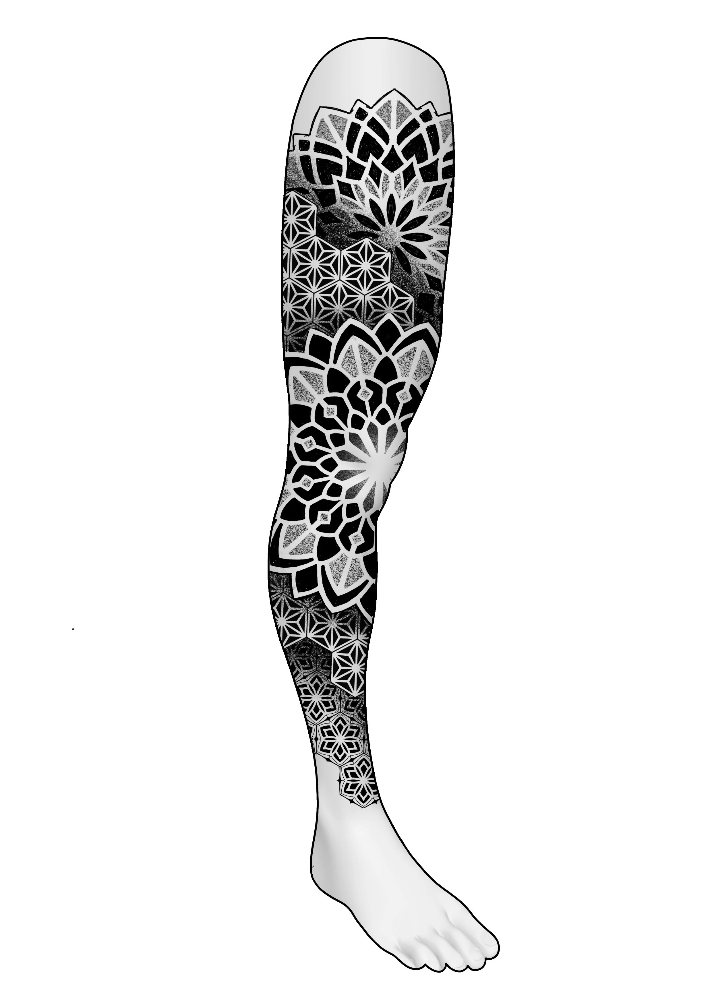 Geometric Leg Sleeve #12