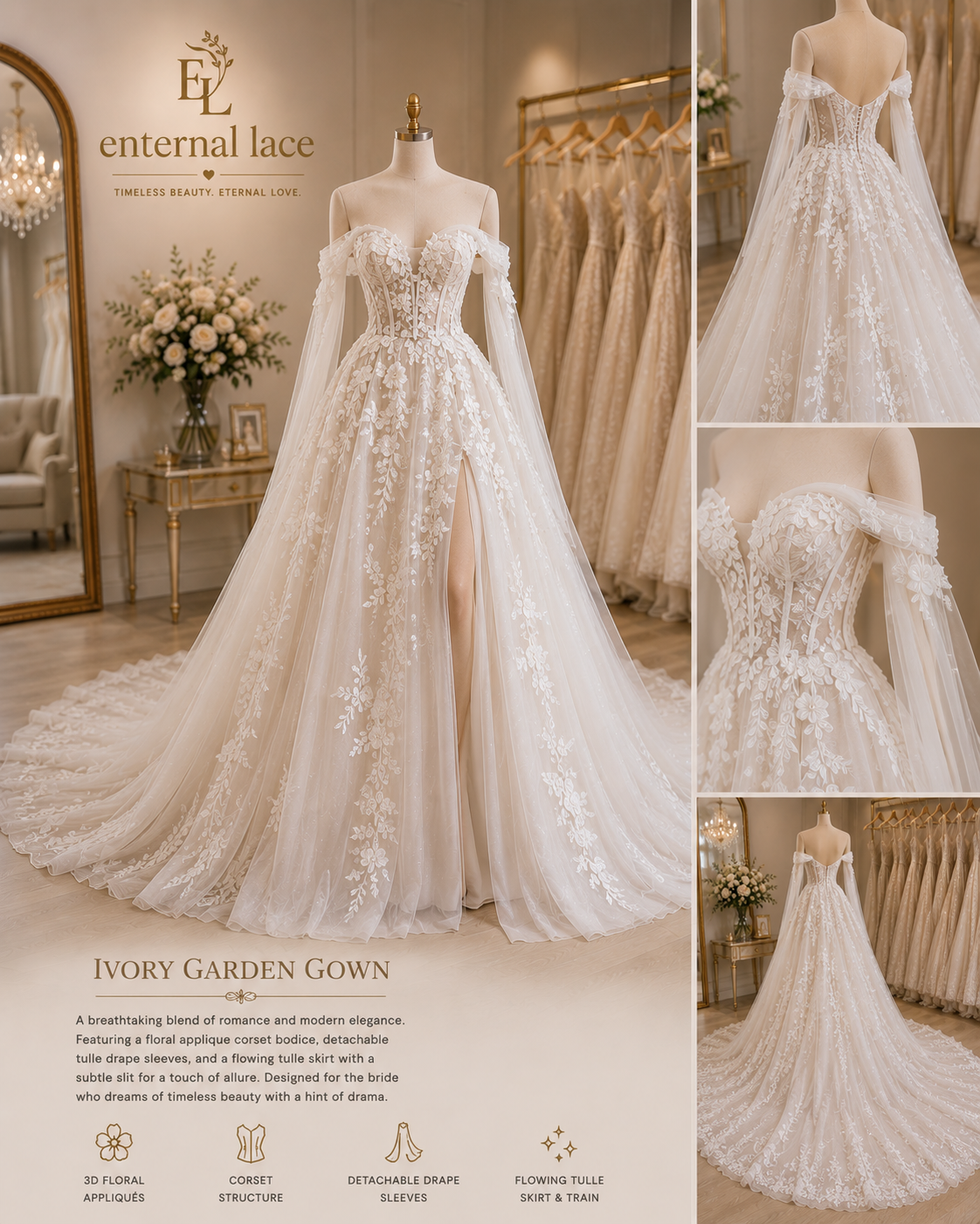 Ivory Garden Gown