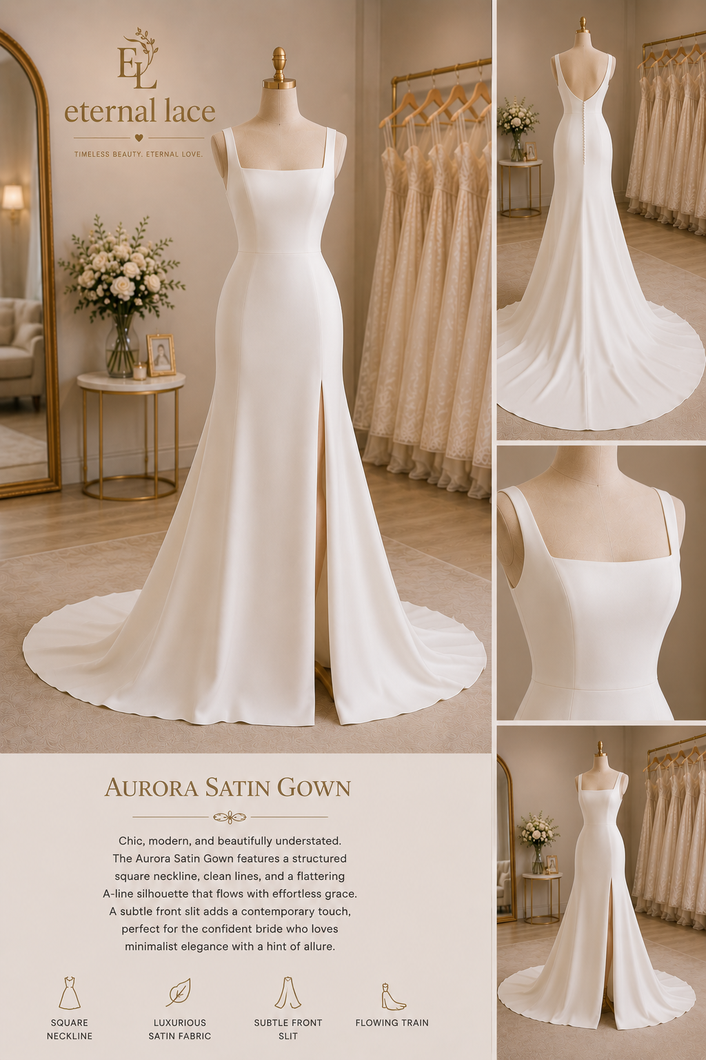 Aurora Satin Gown