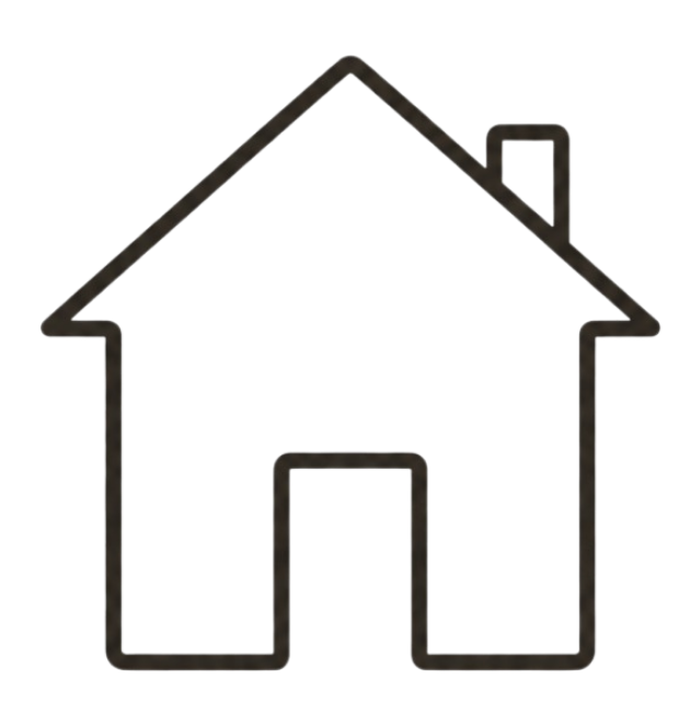 Outline of a house with a chimney
