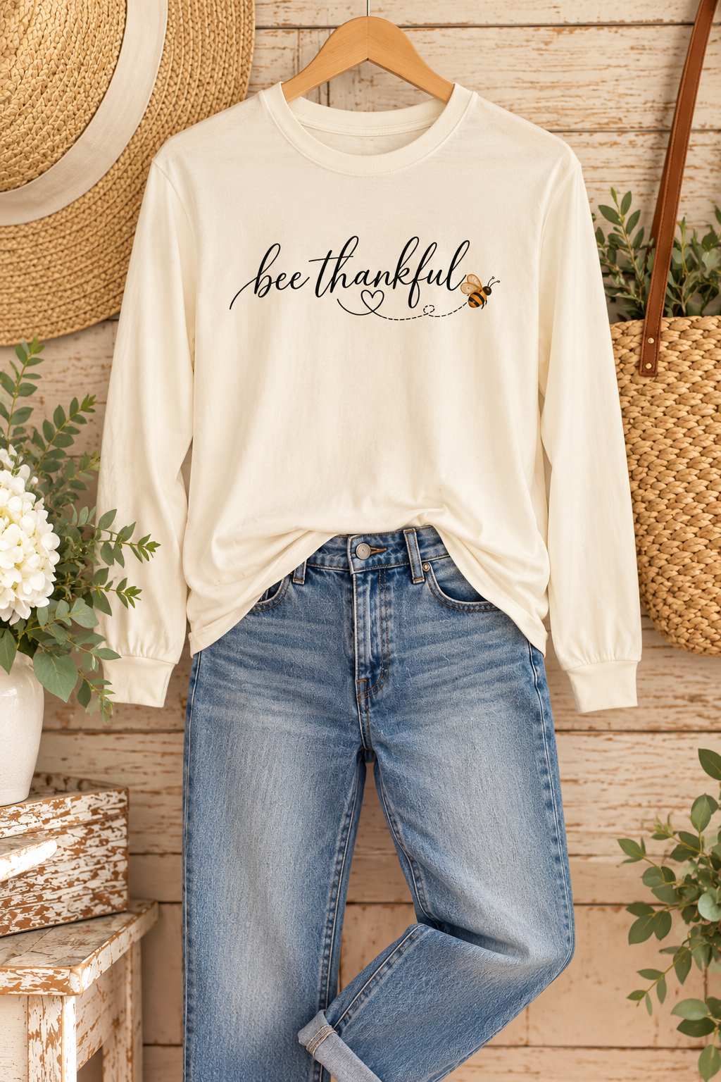 Bee Thankful Long Sleeve T-Shirt