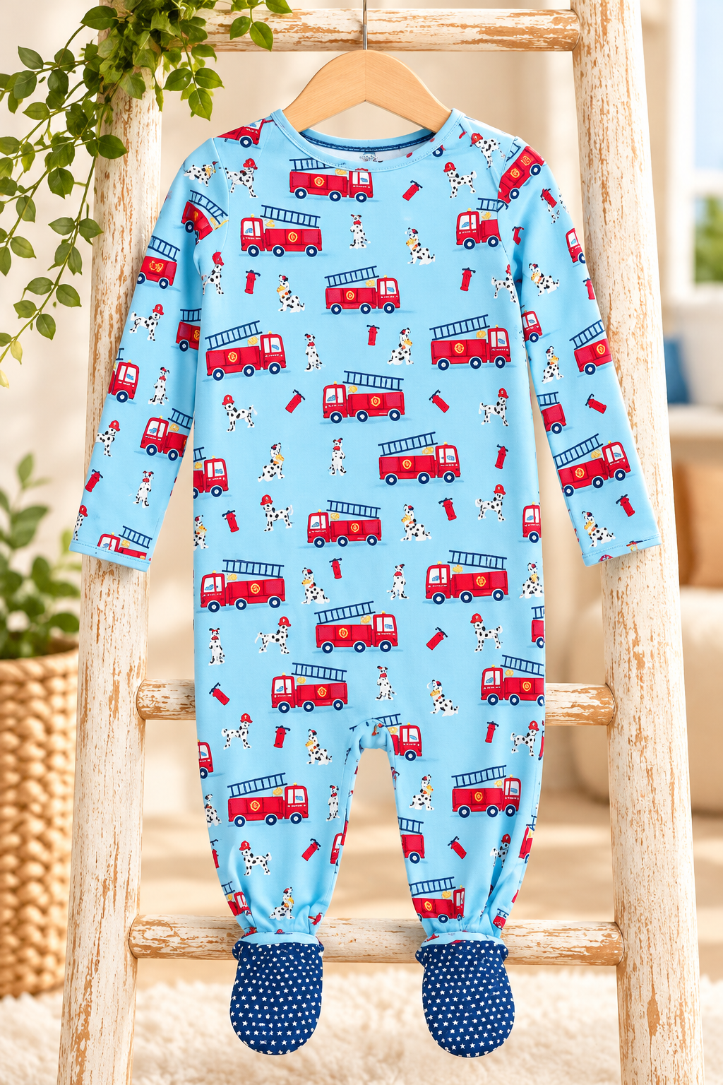 Cozy Firetruck Footed Baby Pajamas.png