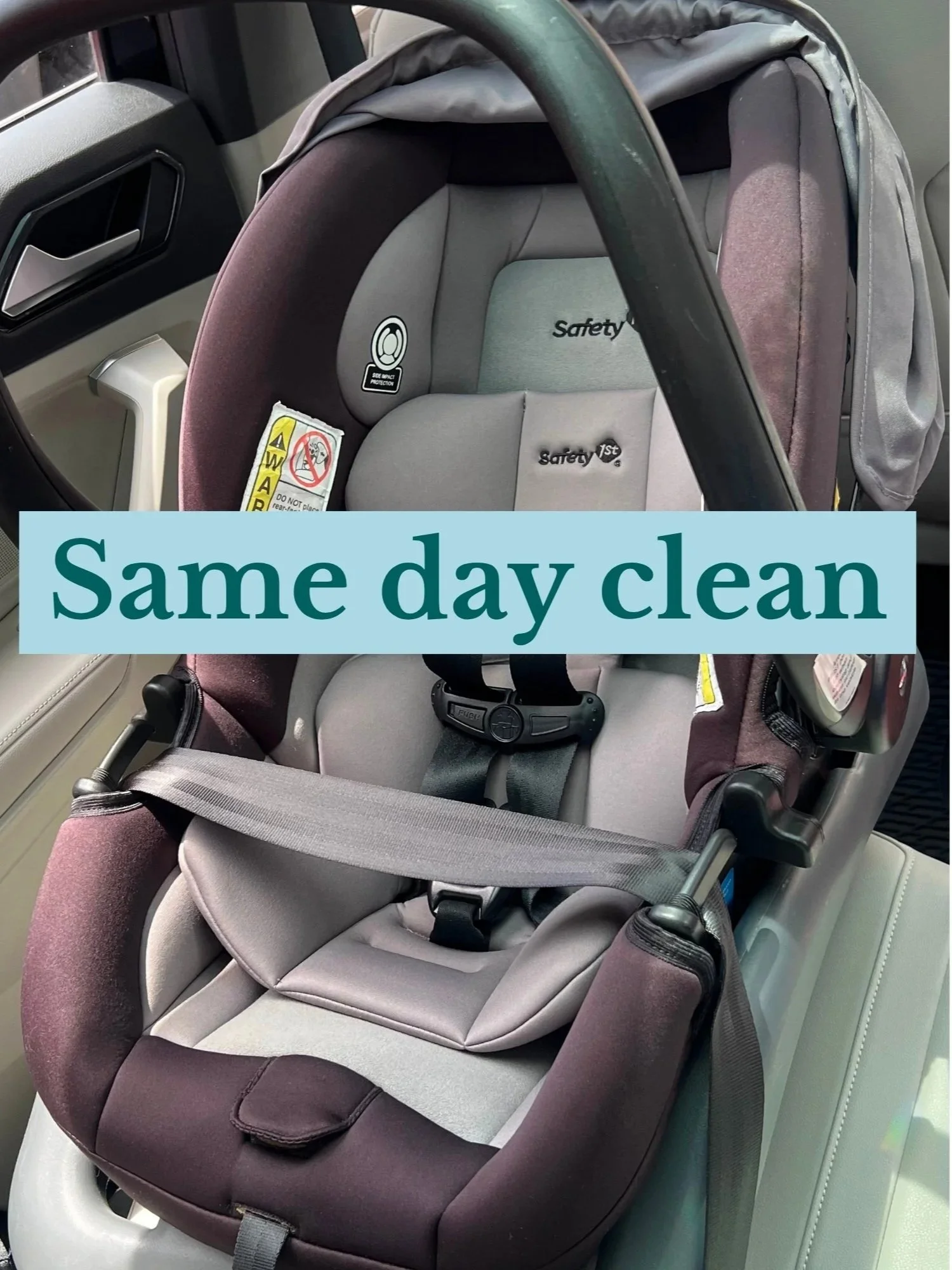 Expedited Single Car Seat Cleaning (Same Day)