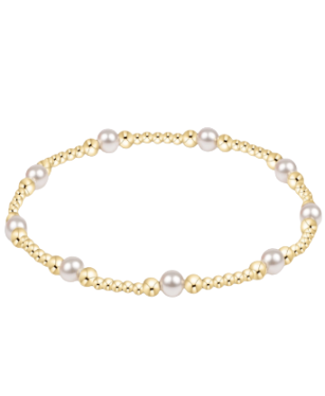 4mm Gold & Pearl Multi-Bead Bracelet