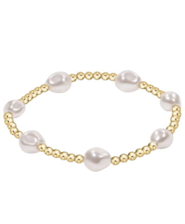 Devotion Natural Pearl 3mm Gold Bracelet