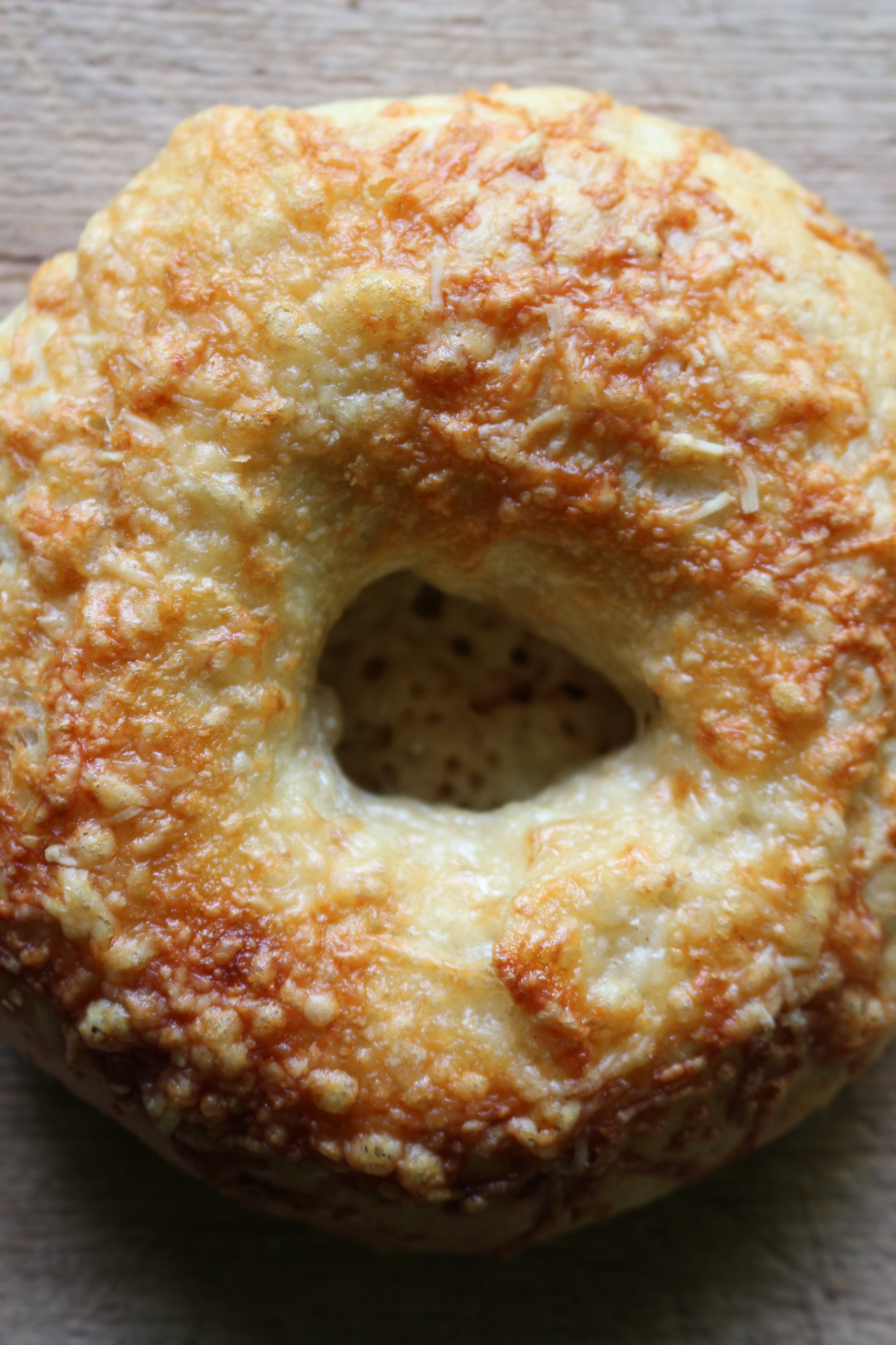 English Cheddar & Gruyere Sourdough Bagel