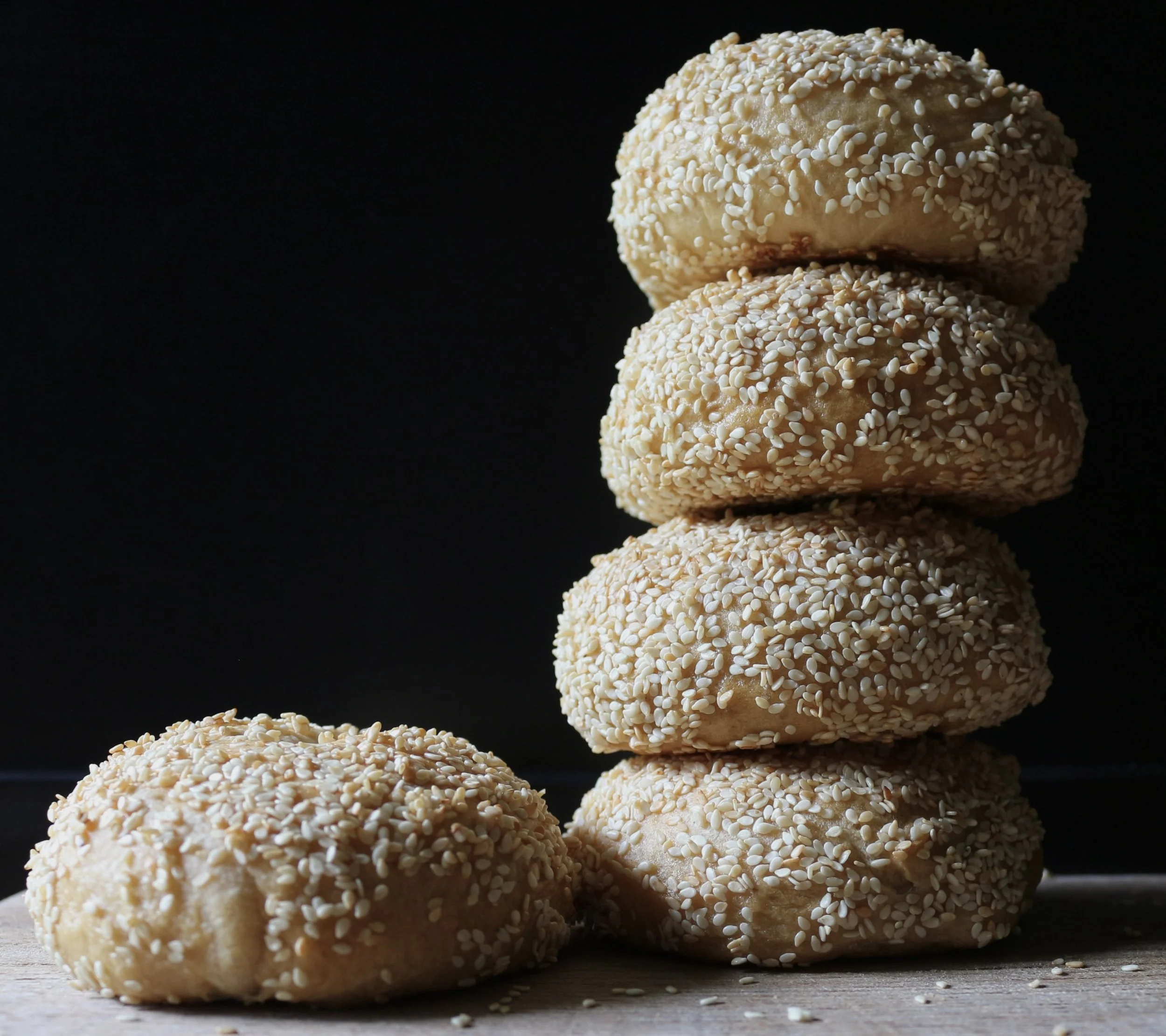 Plumpy Bakery White Sesame Bagels