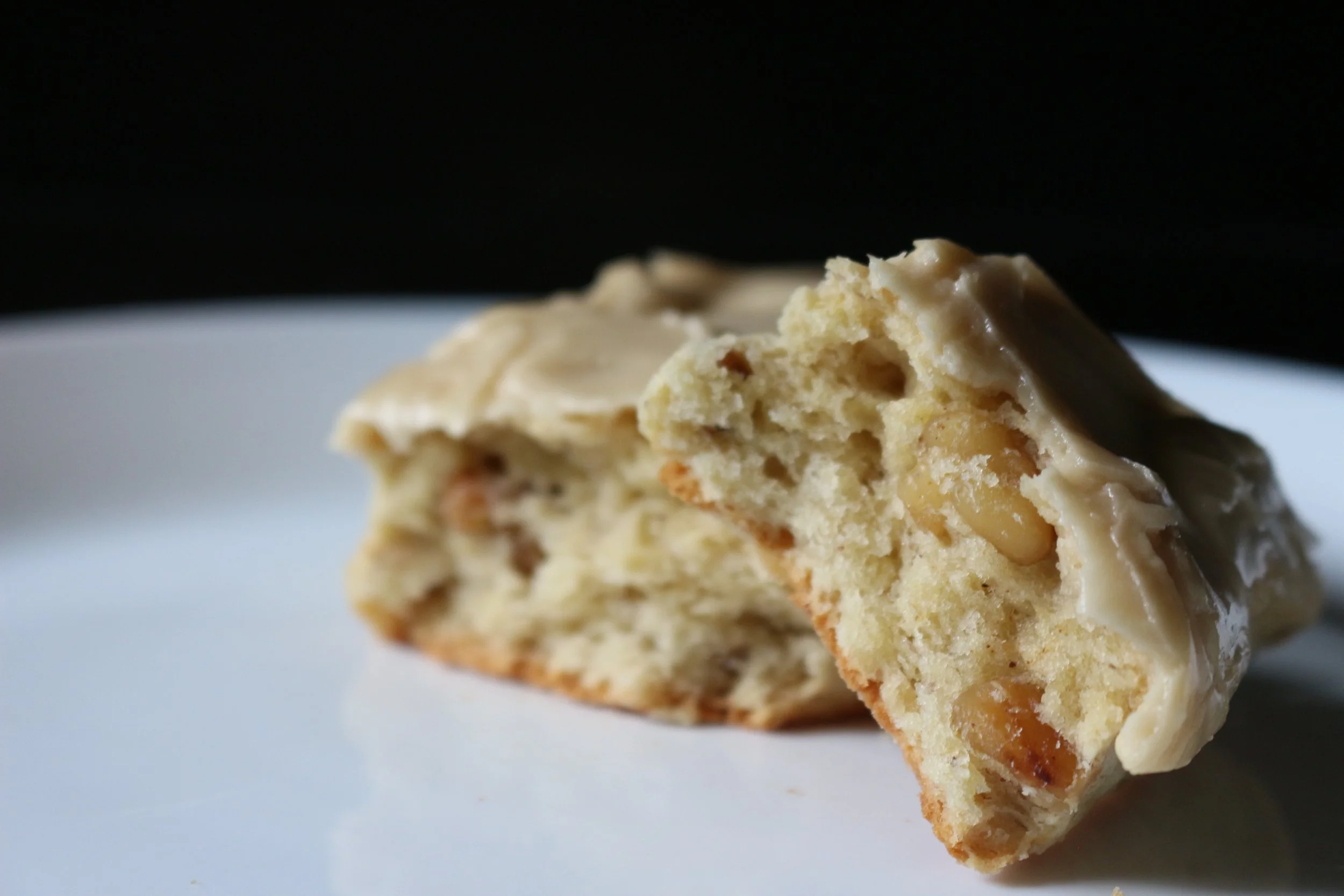 Banana Walnut Scone with Maple Glaze