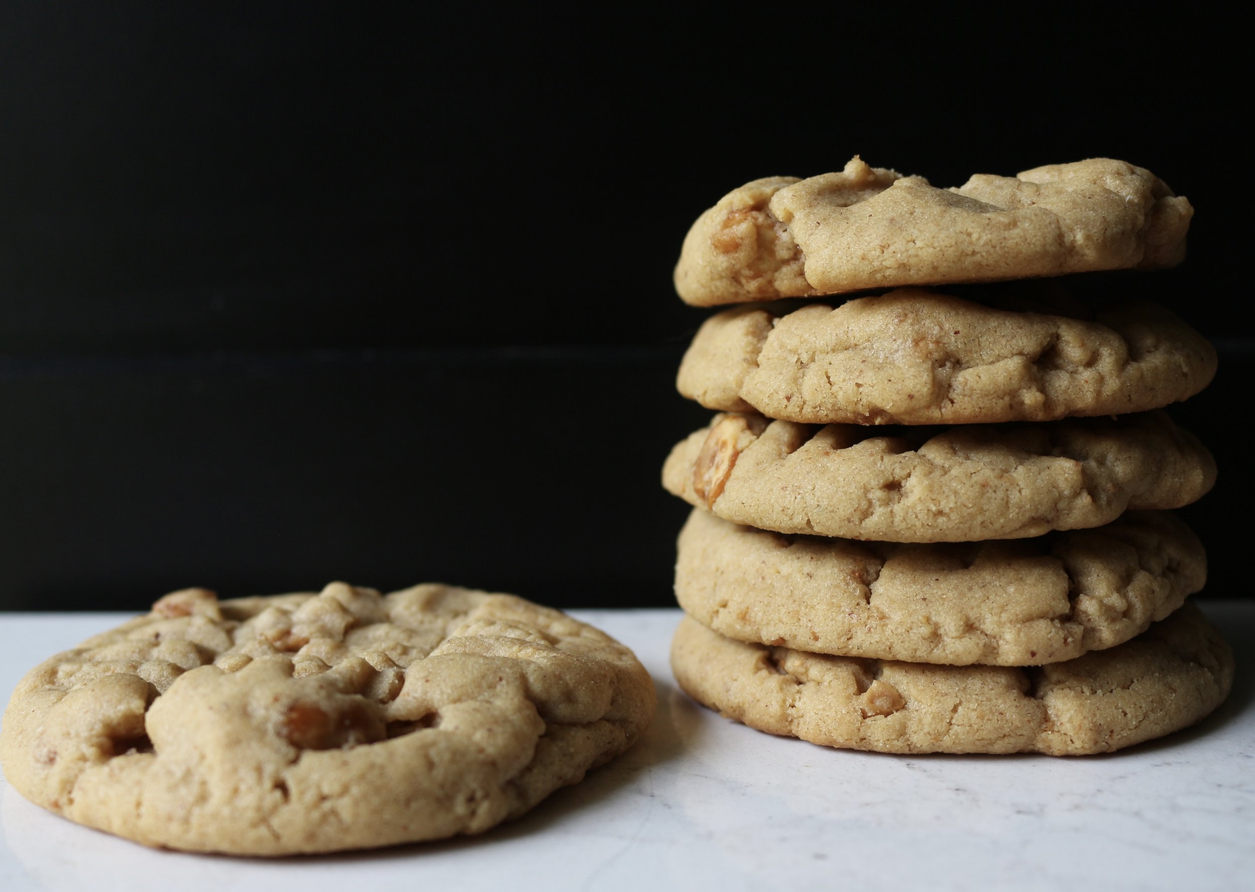 Peanut Butter Cookies with Candied Peanuts
