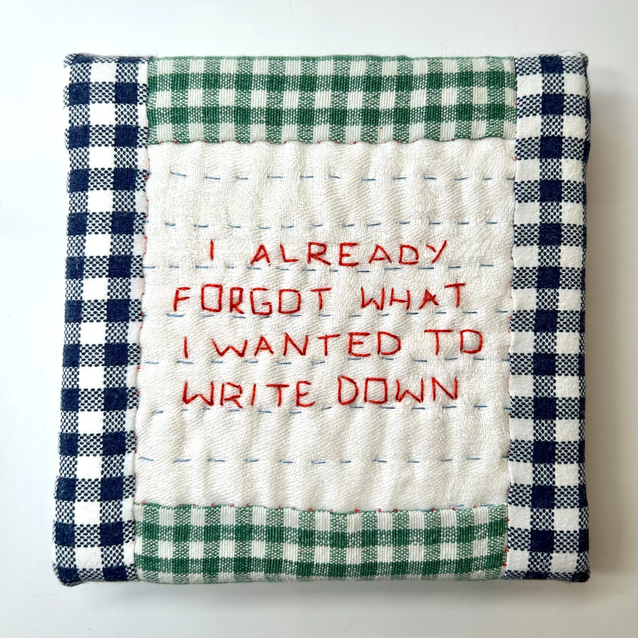 Snippet #9: October 4, 2025 [forgetfulness, menopause, and/or dementia?] Framed Quilt