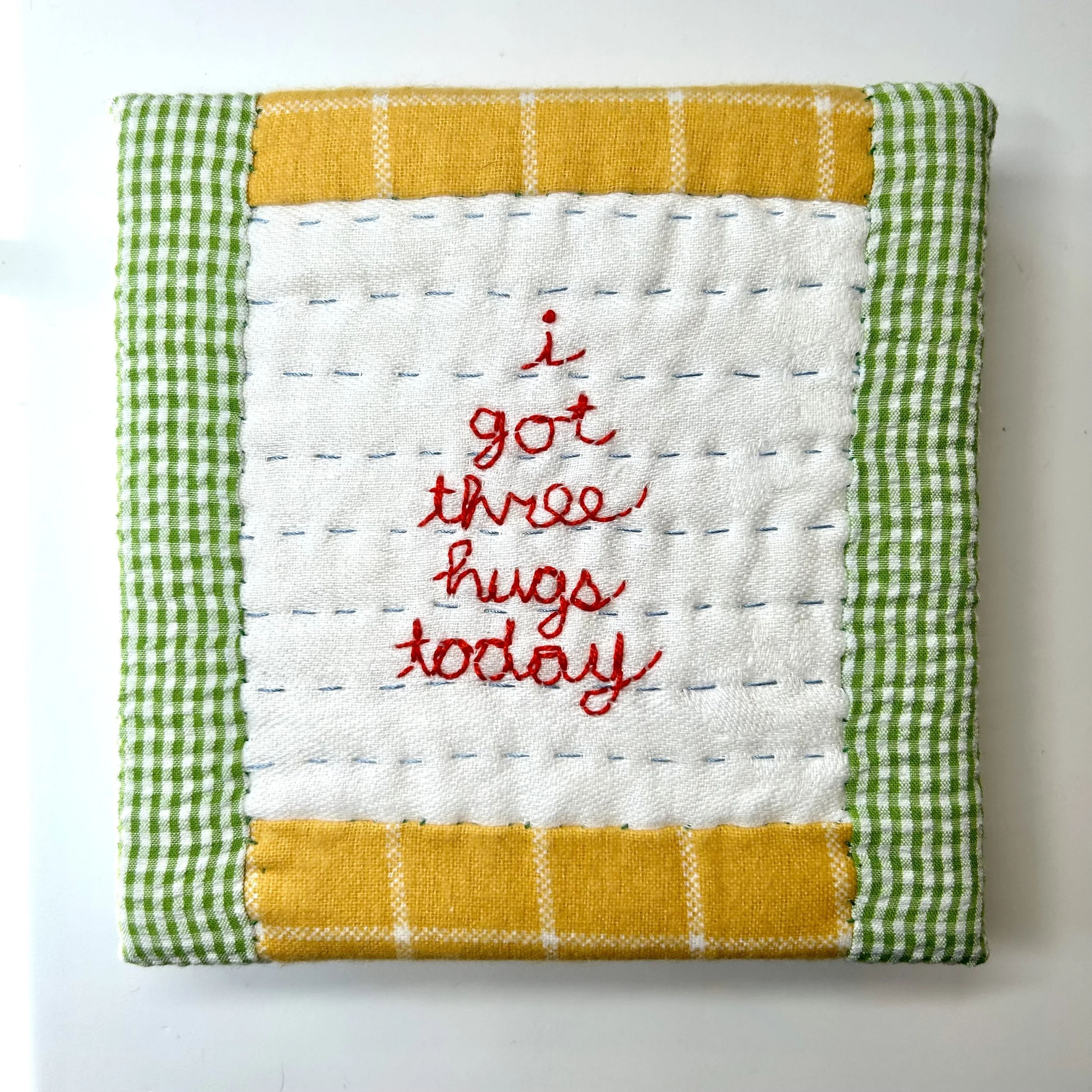 "Snippet #5: December 4, 1989 [friends read my mood]" Framed Quilt