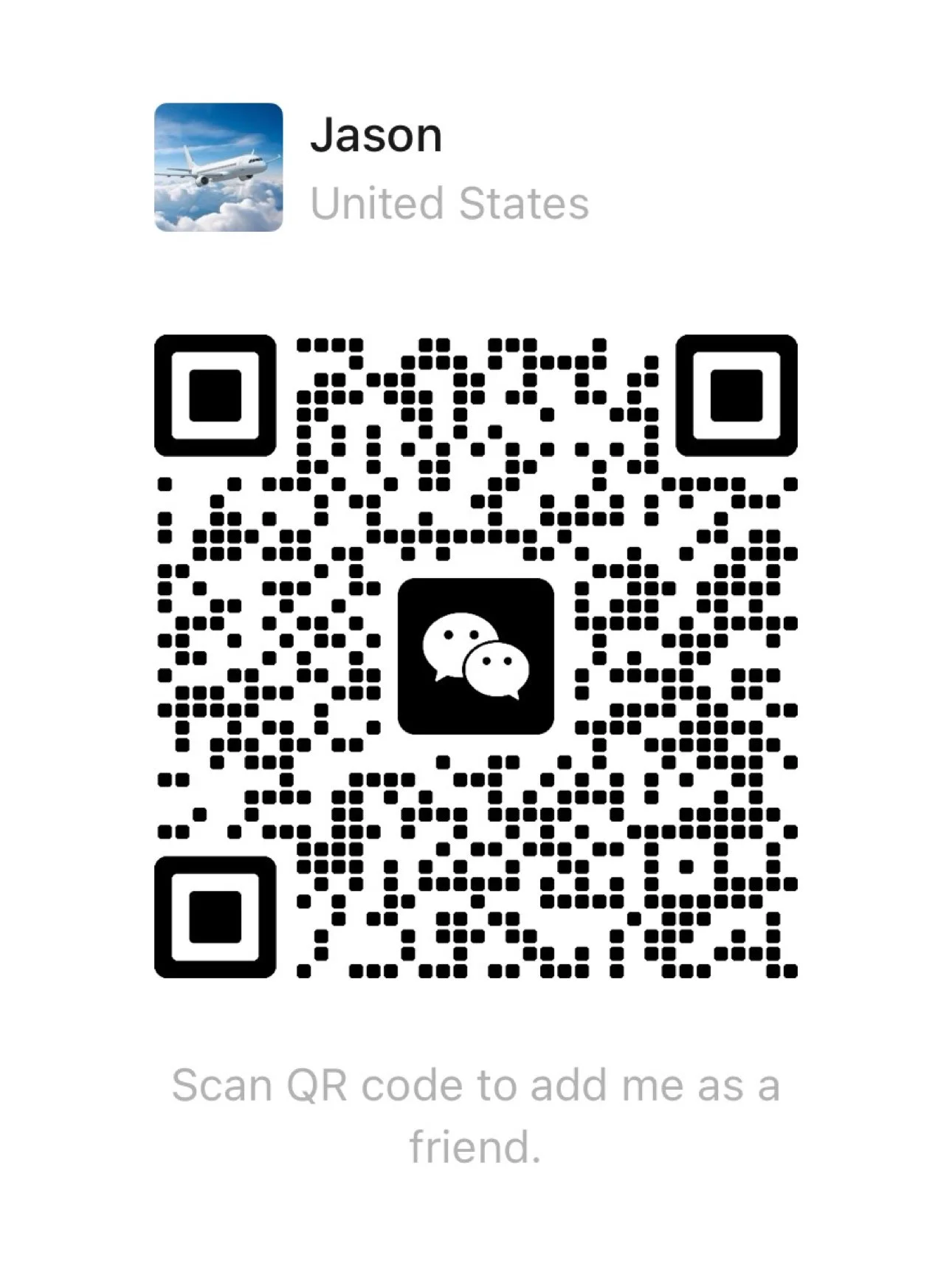 Jason's WeChat QR code