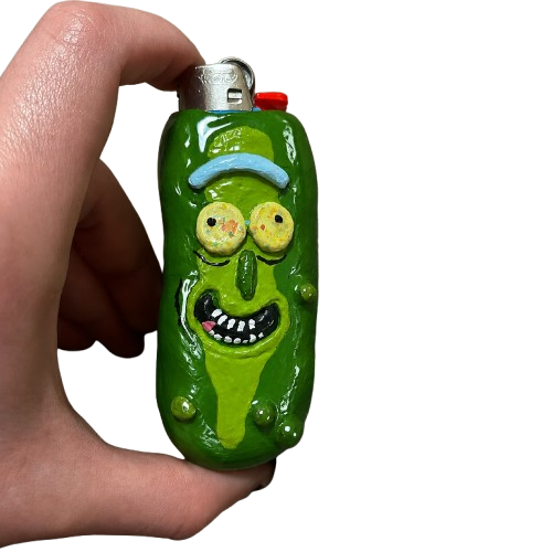 'Pickle Rick' Reusable Lighter Case