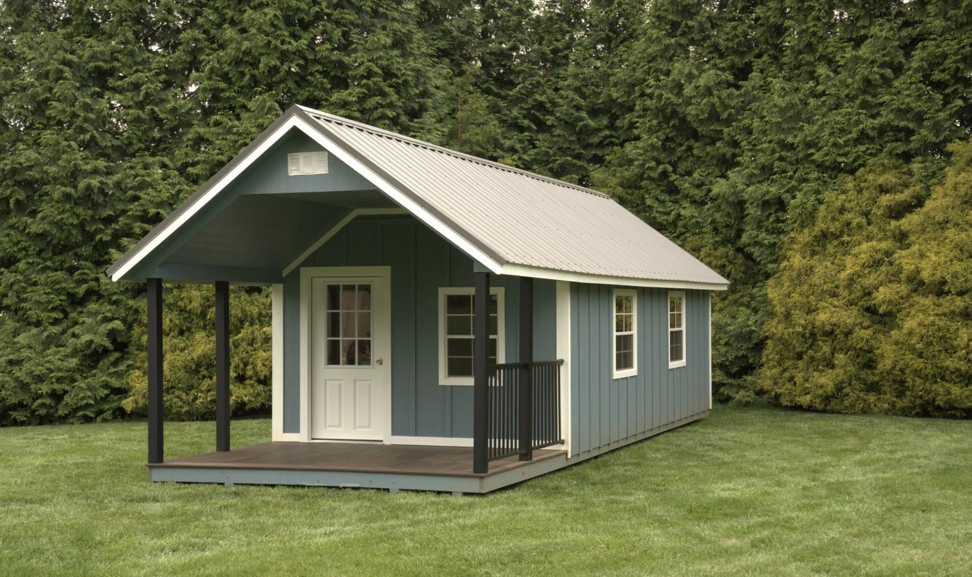 Classic and versatile, the A-Frame portable building offers a traditional roof design with excellent durability and curb appeal. Ideal for storage, workshops, garden sheds, and backyard spaces.