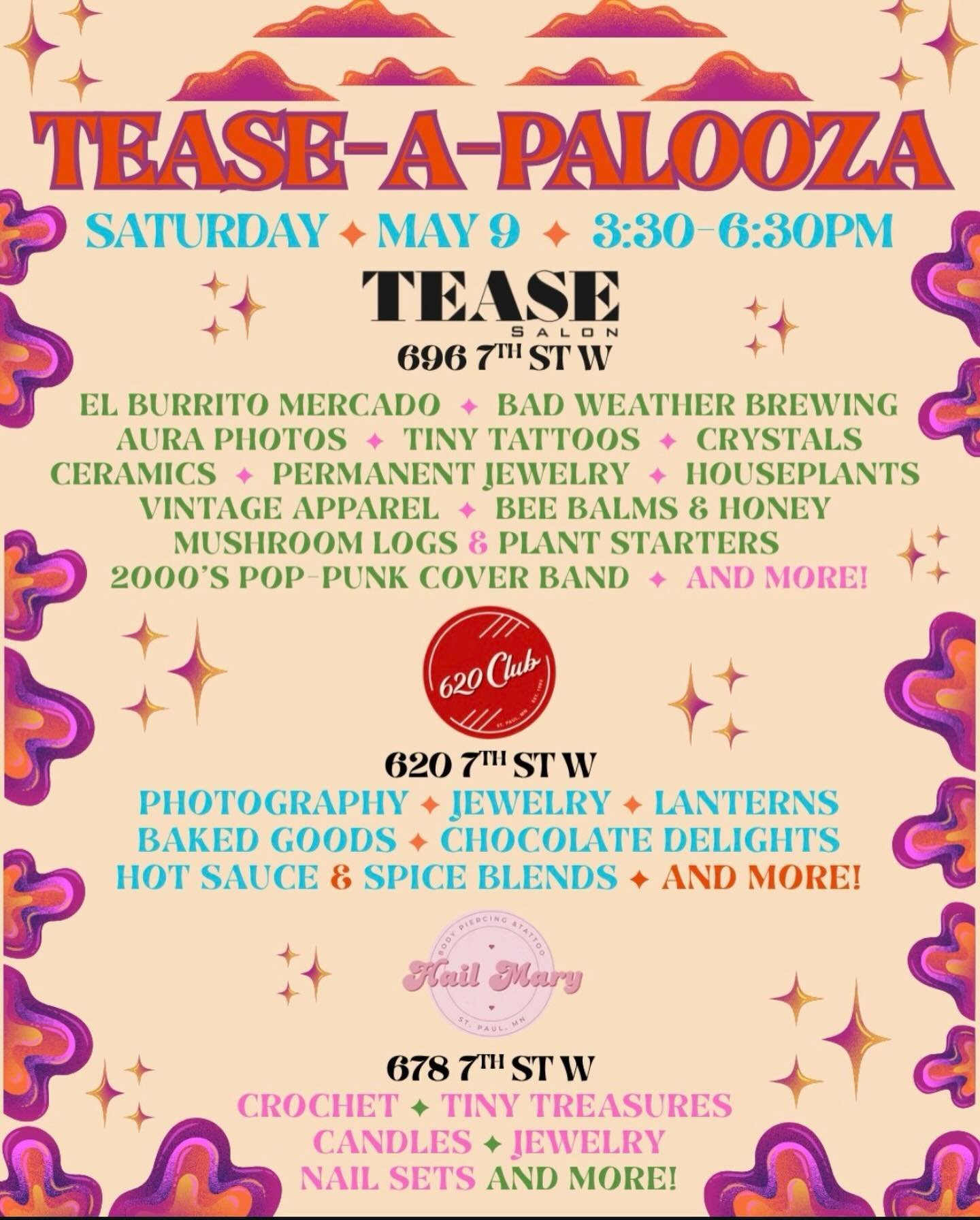 We&rsquo;re playing Tease-a-Palooza! Come check us out, grab a beer, some food and check out all the local vendors.
#punk #rock #tease #salon #stpaul