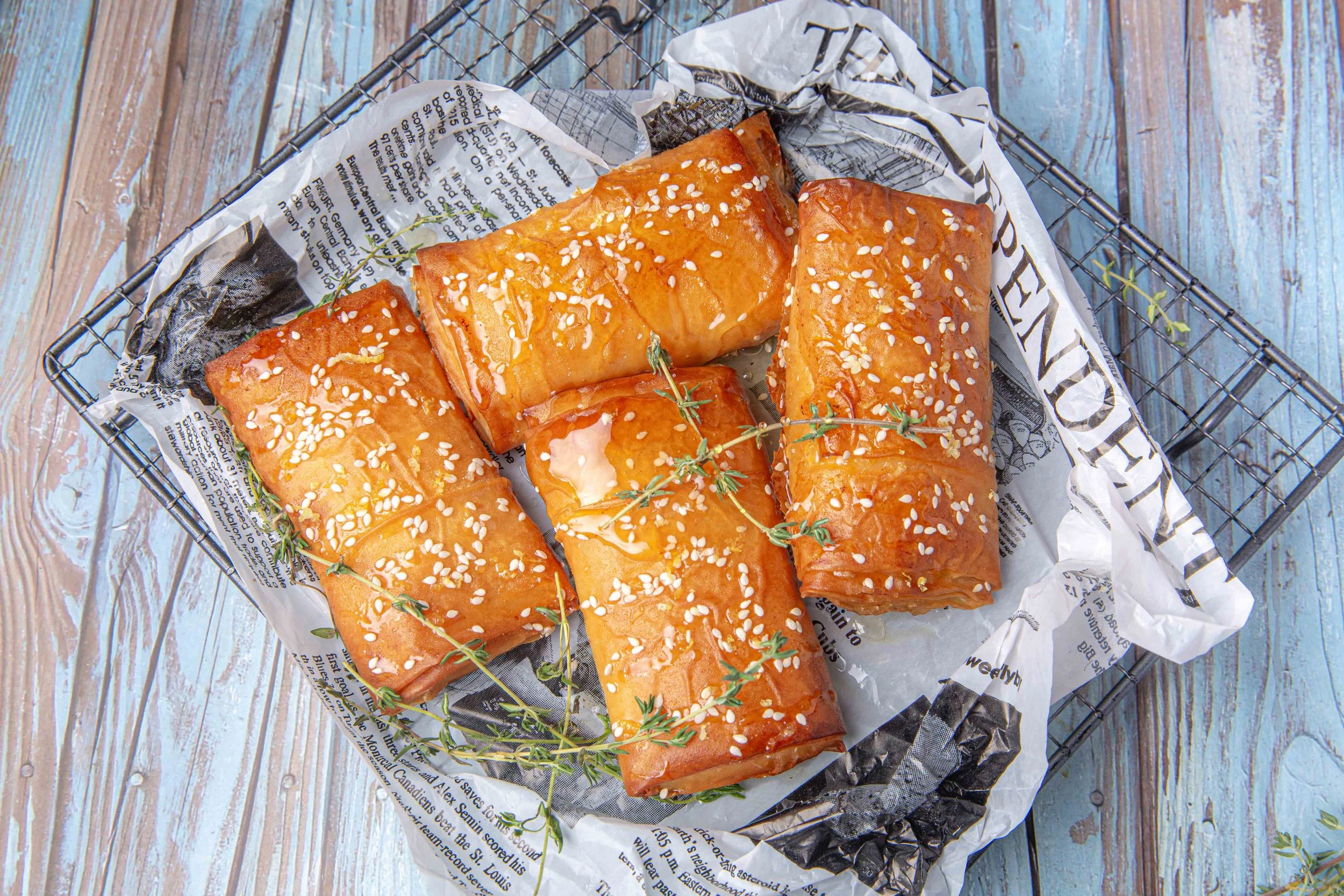 Cheese-Filled Filo Parcels