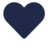 Solid navy blue heart shape