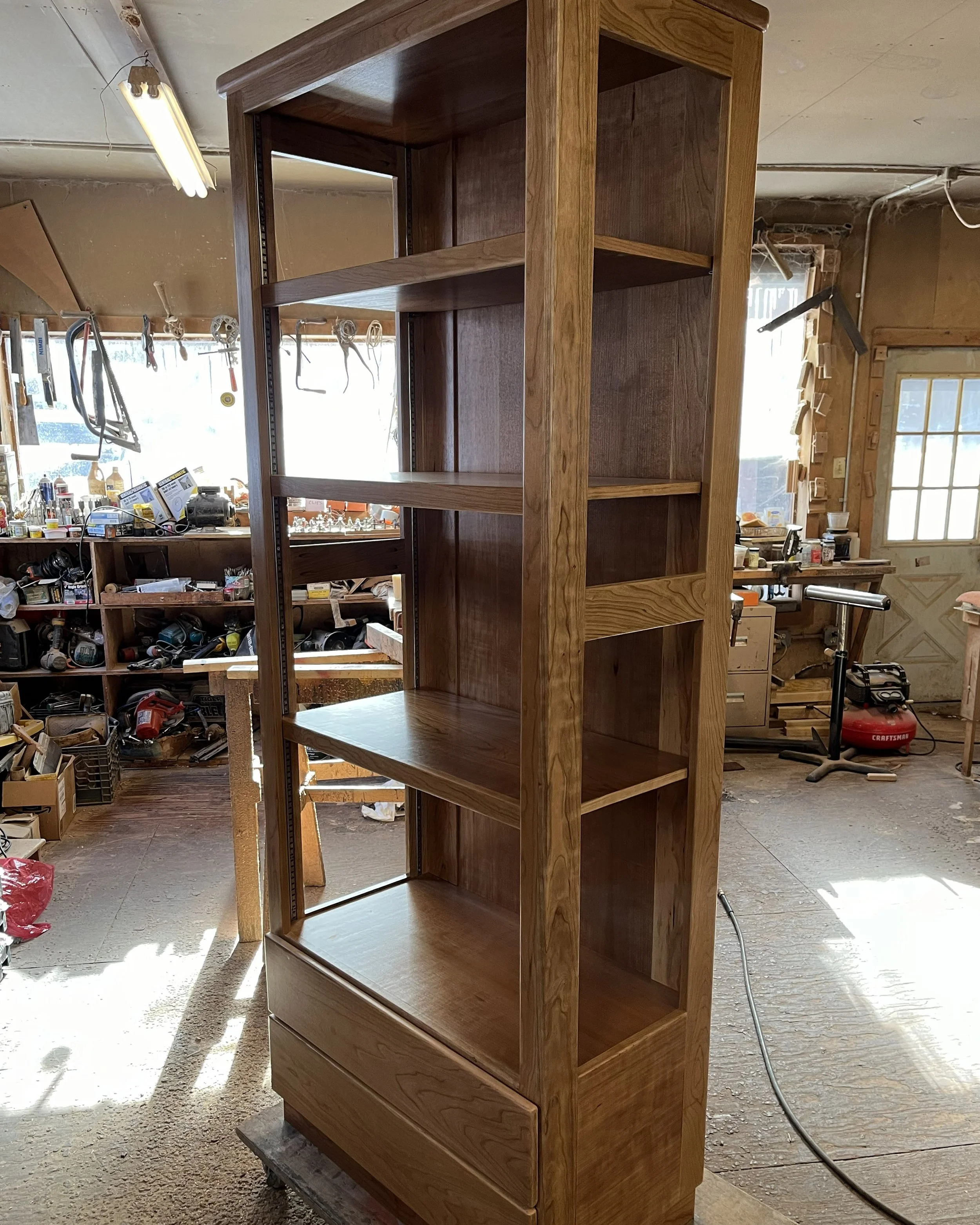 Large walnut cabinet in the workshop