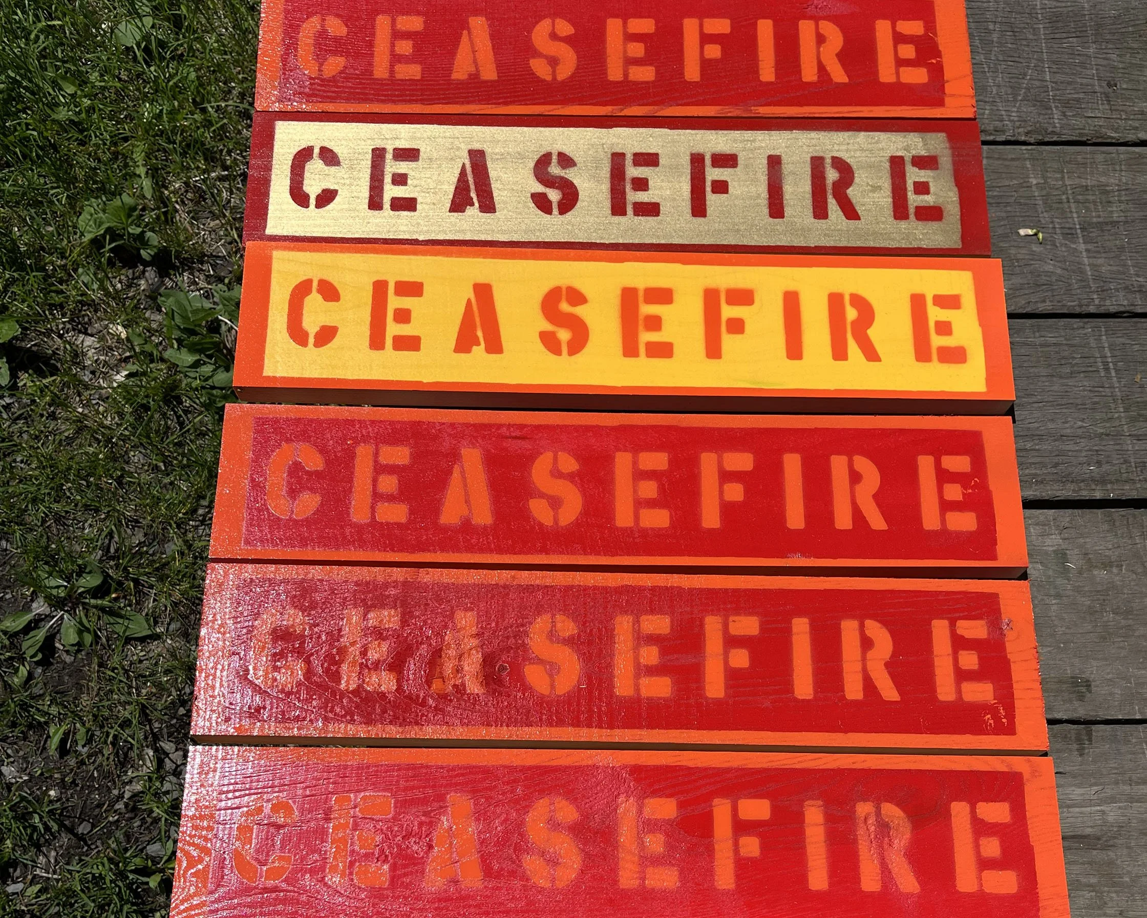 ceasefire stencil artwork