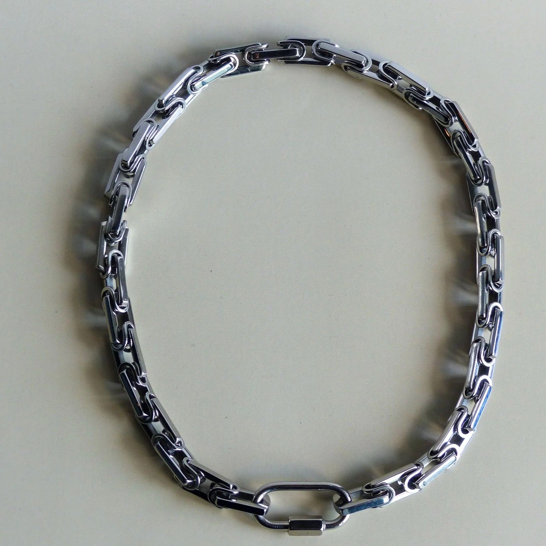 Oversized Link Stainless Steel Carabiner Necklace