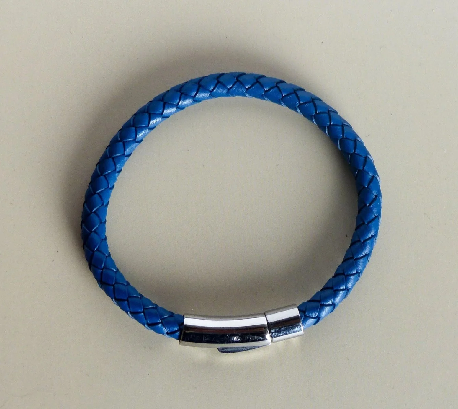 Leather Woven Rope Bracelet Blue