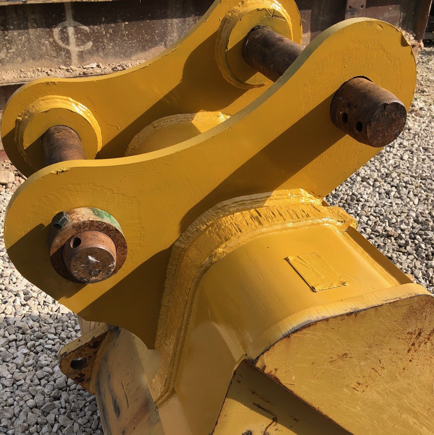 Completed heavy equipment repair, bucket ear replacement with modifications.